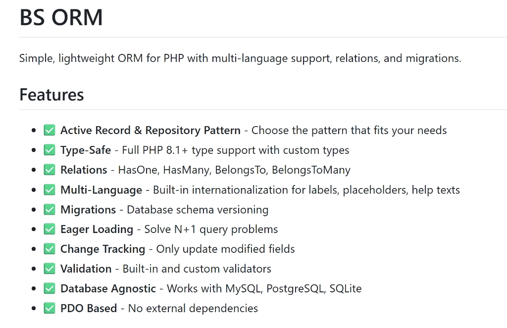 Bs-Orm screenshot 1